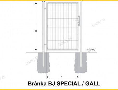 Bránka jednokridlová ŠPECIAL
