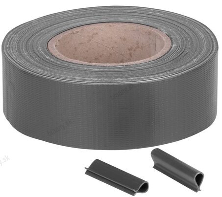 Páska EUROSTANDART tieniaca, antracit, 47,5mm, L-35m, s 20klipsami, 450g/m2