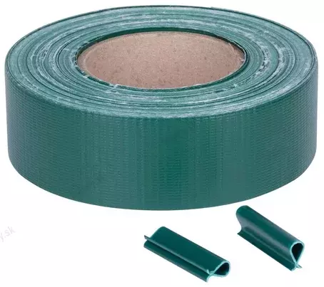 Páska EUROSTANDART tieniaca, zelená, 47,50mm, L-35m, s 20 klipsami, 450g/m2